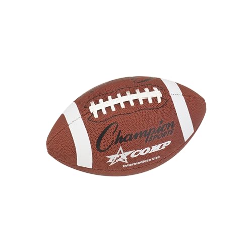 Champion Sports Pro & Composite Series Footballs – Water-Resistant Composite, Indoor/Outdoor, Official–Pee Wee Sizes - size: Intermediate, style: Composite