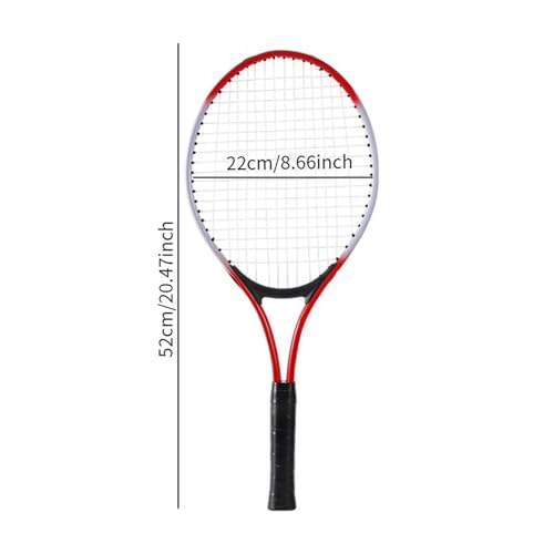 Only Tennis Racket, Tennis Equipment, Non-Slip Grip, High Strength Nylon Strings, Professional for Park, Backyard and Outdoor Games, Kids Red