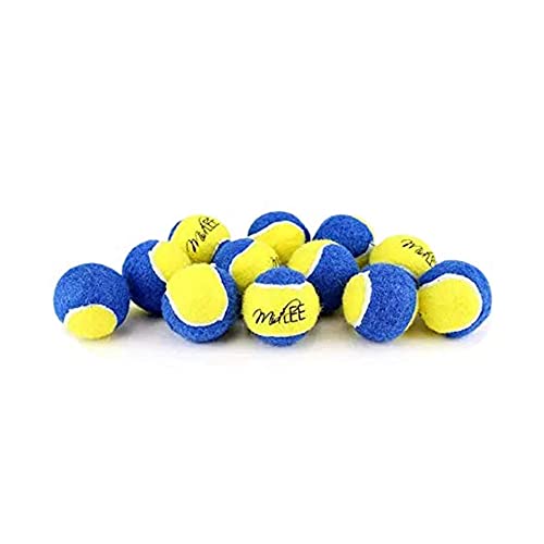 Midlee X-Small Dog Tennis Balls 1.5" Pack of 12 (Blue/Yellow, 1.5 inch) - color: Blue
