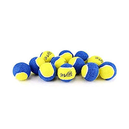 Midlee X-Small Dog Tennis Balls 1.5" Pack of 12 (Blue/Yellow, 1.5 inch) - color: Blue
