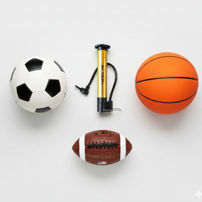 Ball inflator with moisten Needles. Easy to Operate and Kid Friendly. Basketball, Football, Soccer and Much More. Durable Metallic case.