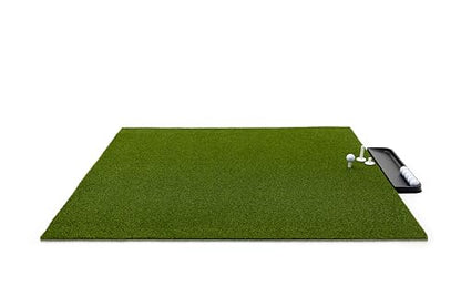 Dura-Pro Premium Turf Indoor/Outdoor Golf Mat. Bonus Tray + 3 Tees - style: Residential 5'x 5'-19MM Thickness