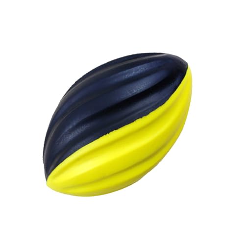 Durability PU Slow Bounce Football Light Weight Rebounds Ball Safe for Team Play Safe - color: Yellow and Black
