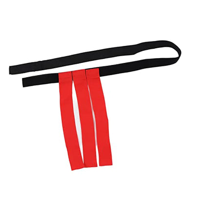 Football Waist Flag Belt Adjustable Polyester Training Belt with Bright Colors for Football Competition Kids Sports Outdoor Games Red