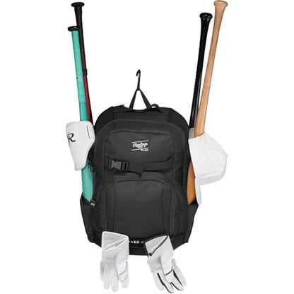 Rawlings | The Journey Player's Backpack Equipment Bag | Baseball/Softball | Multiple Colors - color: Black