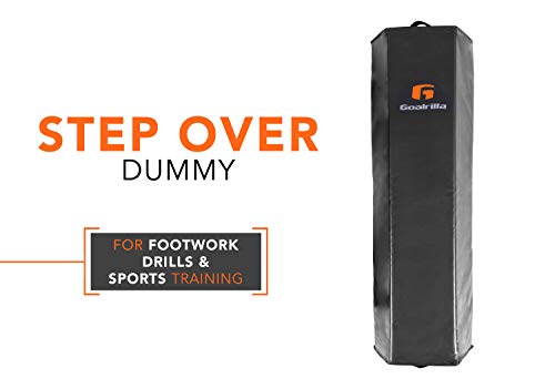 Goalrilla Football Step Over Dummy with Heavy-Duty Handles for Footwork Drills & Sports Training , Black