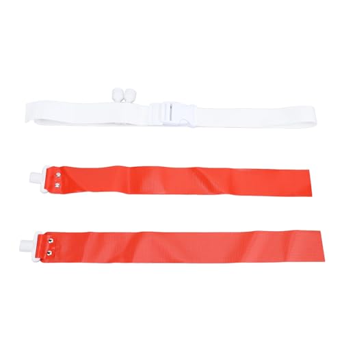 Flag Football Belts, 2 Flags per Belt with Adjustable Buckle Design for Kids Adults, Football Training Accessories for Outdoor Sports Games (Red)