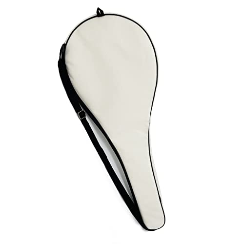 Tennis Bag Lightweight and Padded Tennis Rackets Cover with Adjustable Shoulder Strap - color: Beige, size: 31"x11.4"