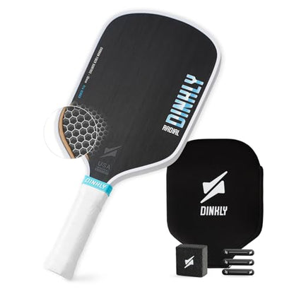 Pickleball Paddles Set of 2/4- USAPA Approved Graphite/Fiberglass Pickleball Racket, 2 Pickleball Rackets, 4 Balls and 1 Portable Carry Bag, Aesthetic Pickle Ball Set for Men Women Beginners - color: 16mm Matte Black | Matte Black | Carbon Fiber