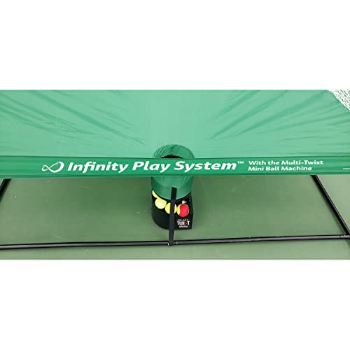 Infinity Play System Rebounder Net with Multi-Twist Mini Ball Machine for Tennis and Pickleball