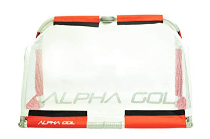 Alpha Goal - The Original All Aluminum Folding Goal with Carry Bag. Pro Grade Quick Folding Aluminum Folding Goal Bag inlcluded. Sizes 4'x2.5', 5'x3', 6'x4'. - color: Red, size: 4x2.5