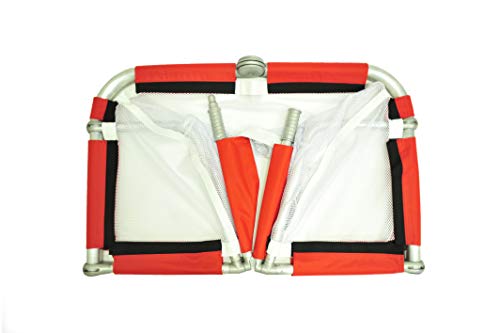 Alpha Goal - The Original All Aluminum Folding Goal with Carry Bag. Pro Grade Quick Folding Aluminum Folding Goal Bag inlcluded. Sizes 4'x2.5', 5'x3', 6'x4'. - color: Red, size: 4x2.5