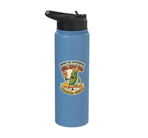 Third-Shot Drop Ironic Pickleball Hobby Player Stainless Steel Insulated Water Bottle - color: Light Blue