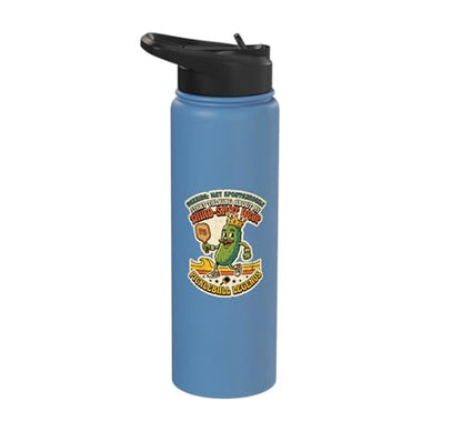 Third-Shot Drop Ironic Pickleball Hobby Player Stainless Steel Insulated Water Bottle - color: Light Blue