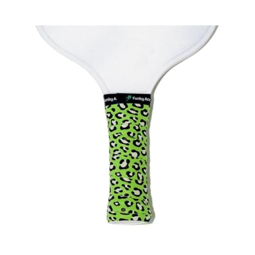 Funky Ace - Patterned Tennis Racket/Pickleball Paddle Overgrip - Non-Slip, Quick Dry, Pre-Cut - Performance Grip Tape - Adjustable Length Pickleball Overgrip Tape - color: Fancy Footwork - Green