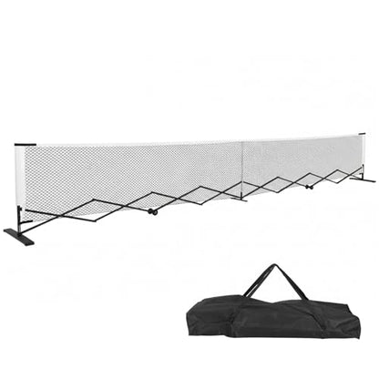 Retractable Pickleball Net 22FT Portable Pickleball Net System with Steady Metal Frame Free Assembly & Carry Bag for Backyards Driveways and Garages