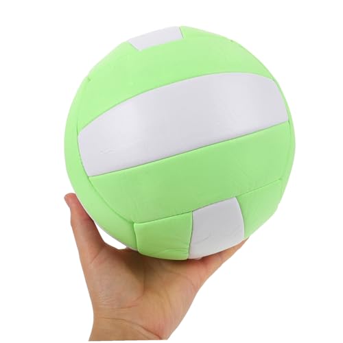 Soft Indoor Volleyball Size 5, Inflatable Soft Training Ball for Sports Practice, Macaron Green-White, Suitable for Student Exams and General Volleyball Training