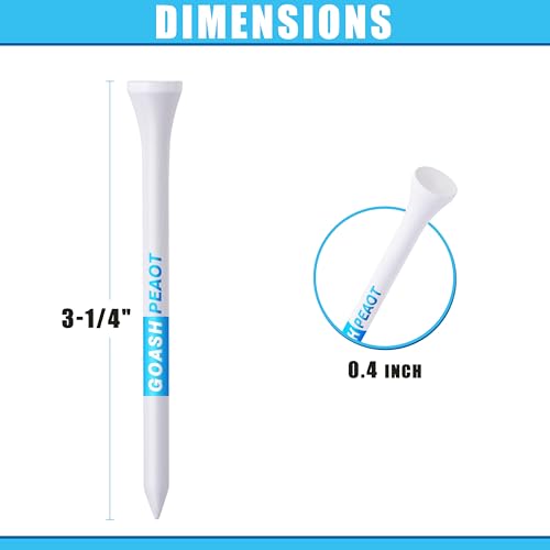 Premium Golf Tees Choose Between 200 Count or 120 Count, Professional Marking System Golf Tees 3-1/4 Inch, Reduce Friction Side Spin More Stable Golf Tees - color: 200 Pack Wood Tees - Stripe