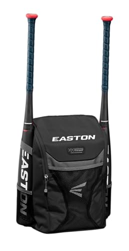 Easton | FUTURE LEGEND Backpack Equipment Bag | Baseball/Softball | T-Ball/Rec/Travel | Multiple Styles - color: Black