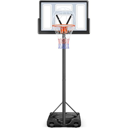 Yohood Basketball Hoop Outdoor 10ft Adjustable, Portable Basketball Hoop Goal System for Kids Youth and Adults in Backyard/Driveway/Indoor, 44 Inch Shatterproof Backboard and Larger Base - style: Gray