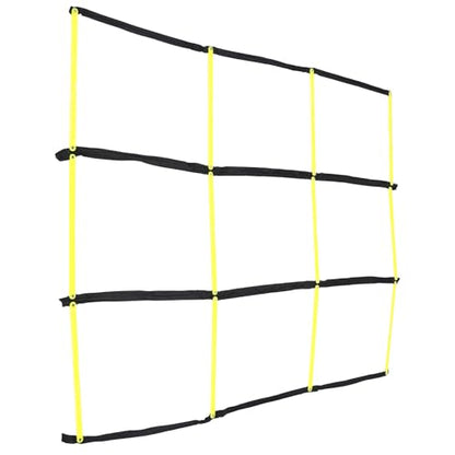 DOITOOL Nine-Square Agility Ladder for Soccer Training, Foldable Soft Speed and Footwork Ladder, Football Agility Training Tool for Athletic Conditioning and Coordination