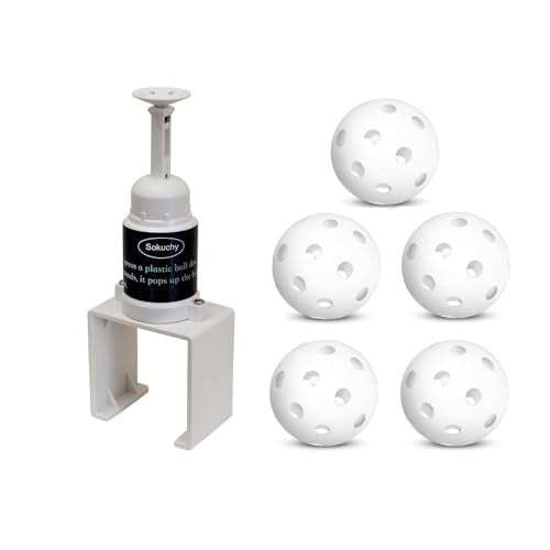Big Ball Baseball Practice Popper, Pop Up Tee Balls to The Perfect Height for Batting Trainer, Batting Machine for Practicing Hitting Without a Pitcher - color: IVORY with 5 Big Balls
