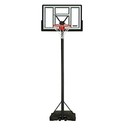Lifetime Pro Court Height Adjustable Portable Basketball System, 44 Inch Backboard, Blue/White