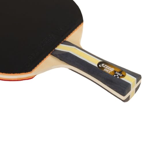 DHS Sports 3 Star Table Tennis Racket H3002- Shakehand, ITTF Approved Paddle, Beginner, 5 Ply Wood, Inverted Rubbers
