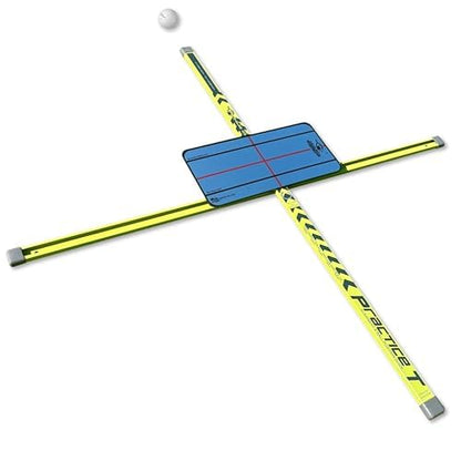 EyeLine Golf Practice T Swing Training Aid, Align Feet/Shoulders/HIPS to Ball, White or Green Alignment Sticks, Shoulder Mirror, PGA Tour Proven