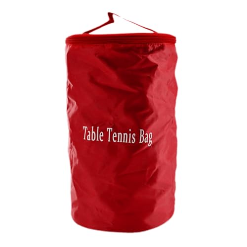Portable Table Tennis Ball Carrying Holder Pouches, Bag, Large Capacity Pingpong Storage Bag Organizer - color: Red