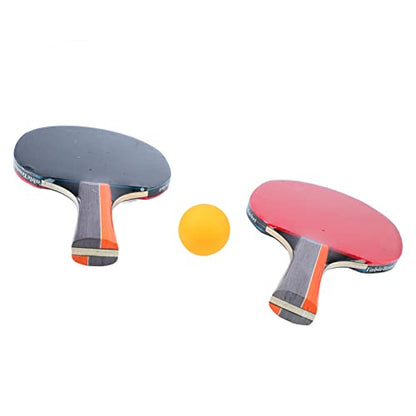 Table Tennis Paddle Set Strong Control Beginners Bats for Family and Friends Poplar Rubber