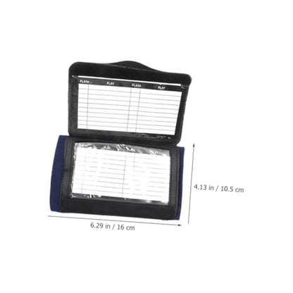 SECFOU 2 Pieces Football Strategy Card Holder Wristbands with Soft Fabric, Multi-use Card Wrist Band for Quarterback and Touch Football Coaches, Blue