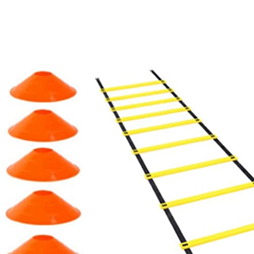 SUNGOOYUE Agility Ladder, 12 Rung 20ft Speed Agility Training Equipment Set with Carrying Bag, for Soccer Training Sports Coordination Workout