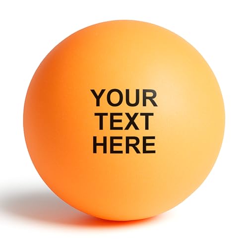 Uberpong Custom Text Ping Pong Balls – Personalized Table Tennis Balls with Your Message – 1-Star 40mm Seamless Balls in Multiple Colors – Fun Gift or Party Favor