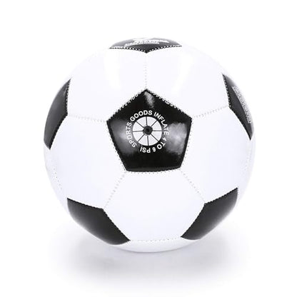 Aoneky Adult Size 5 Traditional Soccer Ball - Ships Deflated, Pump Included - color: White/Black, style: 1-Pack Deflated Ball with Pump