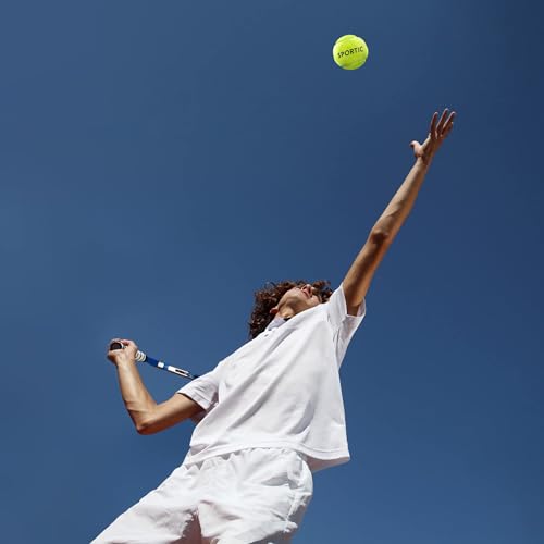 SPORTIC Tennis Balls, Duty Felt Pressurized Tennis Ball with Mesh Bag for 12PC or 36PC -High Bounce Training Exercise Tennis Balls for Beginners & Pet Dog Playing Balls, 3/4/12/36 PCS - style: 36pcs