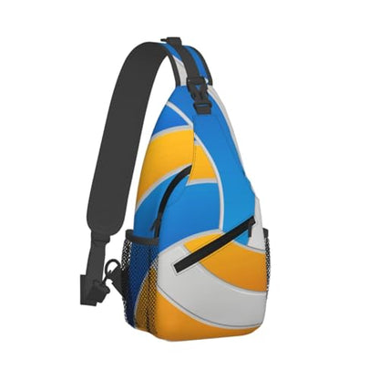 Volleyball Sling Backpack Sling Bag Crossbody Shoulder Bag Volleyball Purse Chest Bag For Men Women - color: Volleyball