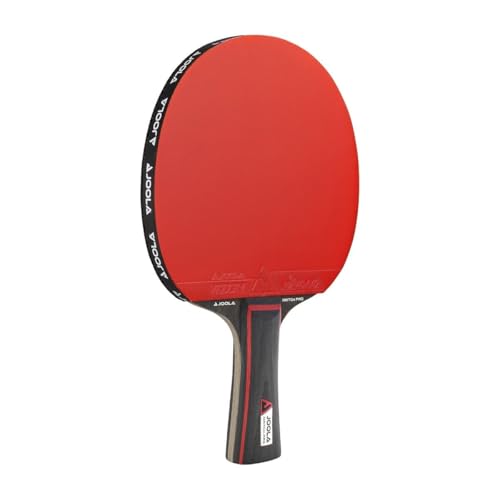 JOOLA Duo Pro Ping Pong Paddles Set of 2 - Professional Table Tennis Paddles, Three Advanced 3 Star Tournament Ping Pong Balls and Carrying Case - Advanced Table Tennis Rackets - color: Red