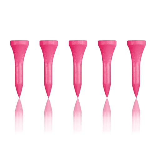 Wooden Golf Tees 3-1/4", 2-3/4", 1-1/2" Available,100 Count (Natural Color, White, Black, Blue, Red, Pink) - color: Pink, size: 1 1/2 inch