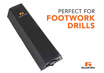 Goalrilla Football Step Over Dummy with Heavy-Duty Handles for Footwork Drills & Sports Training , Black