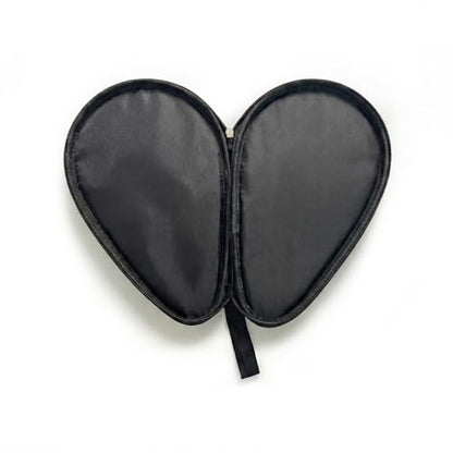 Colorful Table Tennis Racket Cover Ping Pong Paddle Bag Table Tennis Racket Case - color: Pure Black