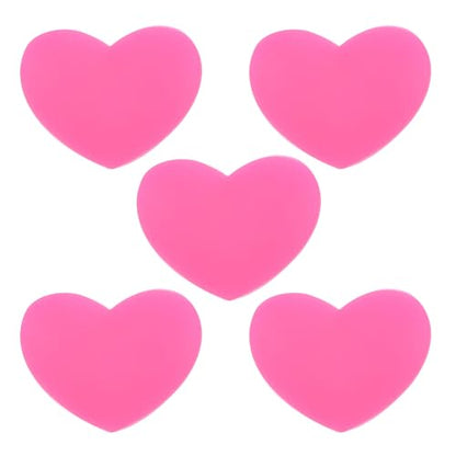Tennis Racket Vibration Dampener Soft Silicone Racket Shock Absorber for Tennis Racquet String - Heart Shaped - color: Hot Pink