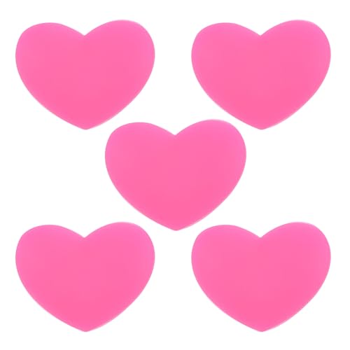Tennis Racket Vibration Dampener Soft Silicone Racket Shock Absorber for Tennis Racquet String - Heart Shaped - color: Hot Pink