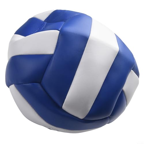 Official Size 5 Volleyball for Indoor and Outdoor Play, Soft PVC, Machine Stitched for Beach Games and Training(B)