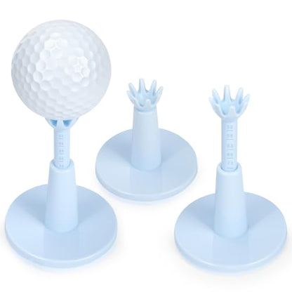 Adjustable Golf Tees - Unbreakable Rubber Golf Tees for Mats & Driving Range Tee, Flight Path Golf Simulator Tees Golf Accessories - 3 Pack