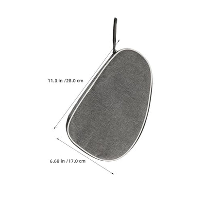 Operitacx 2pcs Table Tennis Racket Case Set, Grey Shell Hard Cover Paddle Storage Bag with Pocket, Portable Sports Equipment Organizer for Ping Pong Paddle Protection and Travel