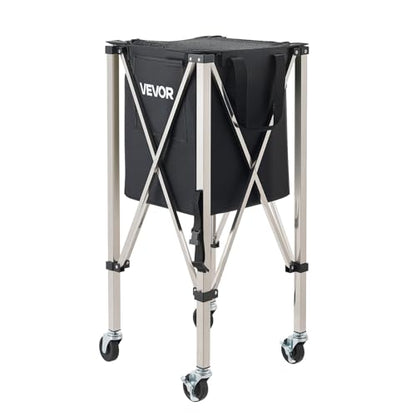 VEVOR Tennis & Pickleball Hopper Holds 200/175/150/120 Balls, 3-in-1 Tennis Foldable Pickleball Basket Cart for Easy Installation, Storage Bag for Tennis Training & Teaching - style: 200 Balls