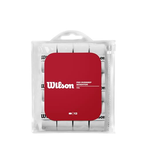 WILSON Sensation Pro Tennis Racquet Over Grip, White - color: White, style: Pro Sensation
