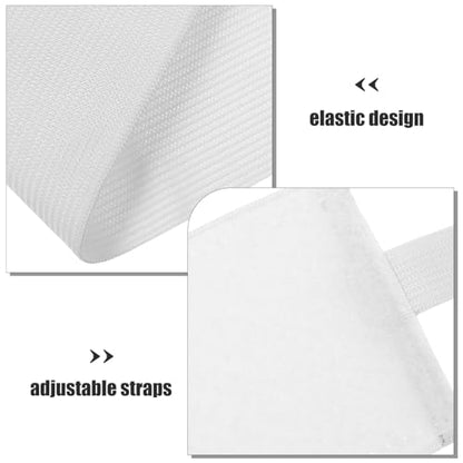 POPETPOP Adjustable White Captain Armband 4-Pack for Soccer Football Basketball Team Sports Elastic Blank DIY Player Bands 17.71X2.75In
