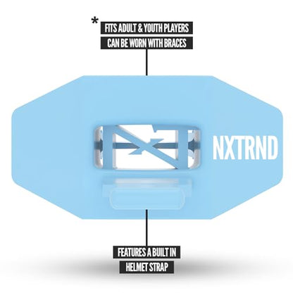 Nxtrnd Two Football Mouth Guard, Football Mouthpiece with Strap, Fits Adult & Youth (Columbia Blue) - color: Columbia Blue